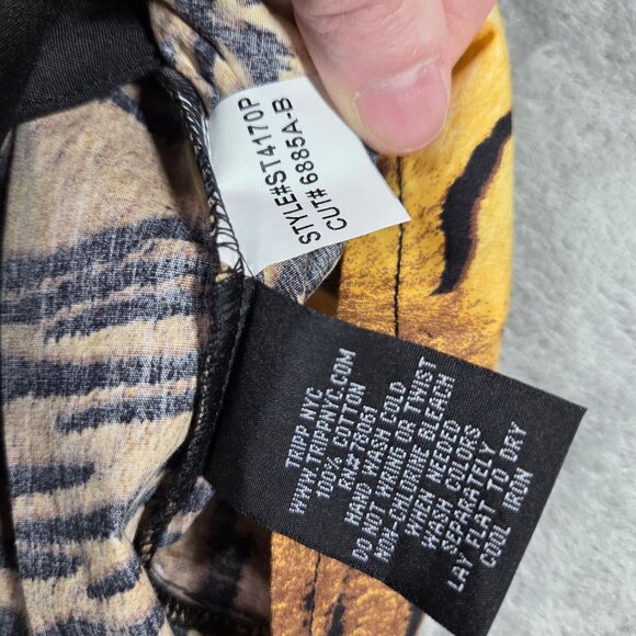 Tripp NYC Dress Womens Small Tiger Print Straps Pockets Goth Punk Rock Mini NEW - Picture 7 of 10